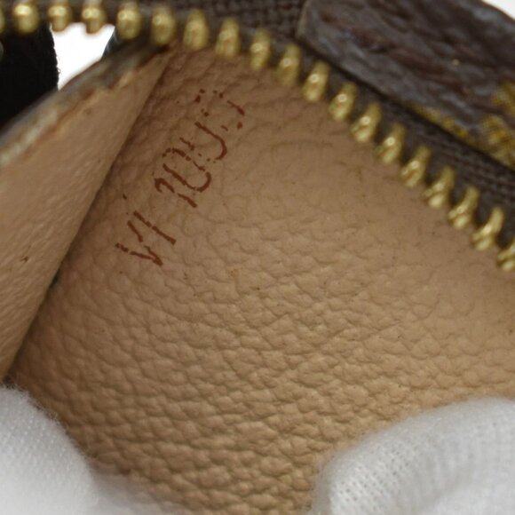 LOUIS VUITTON Logo BUCKET PM Pouch Bag Monogram Leather Brown France 60EF633 - Picture 13 of 13